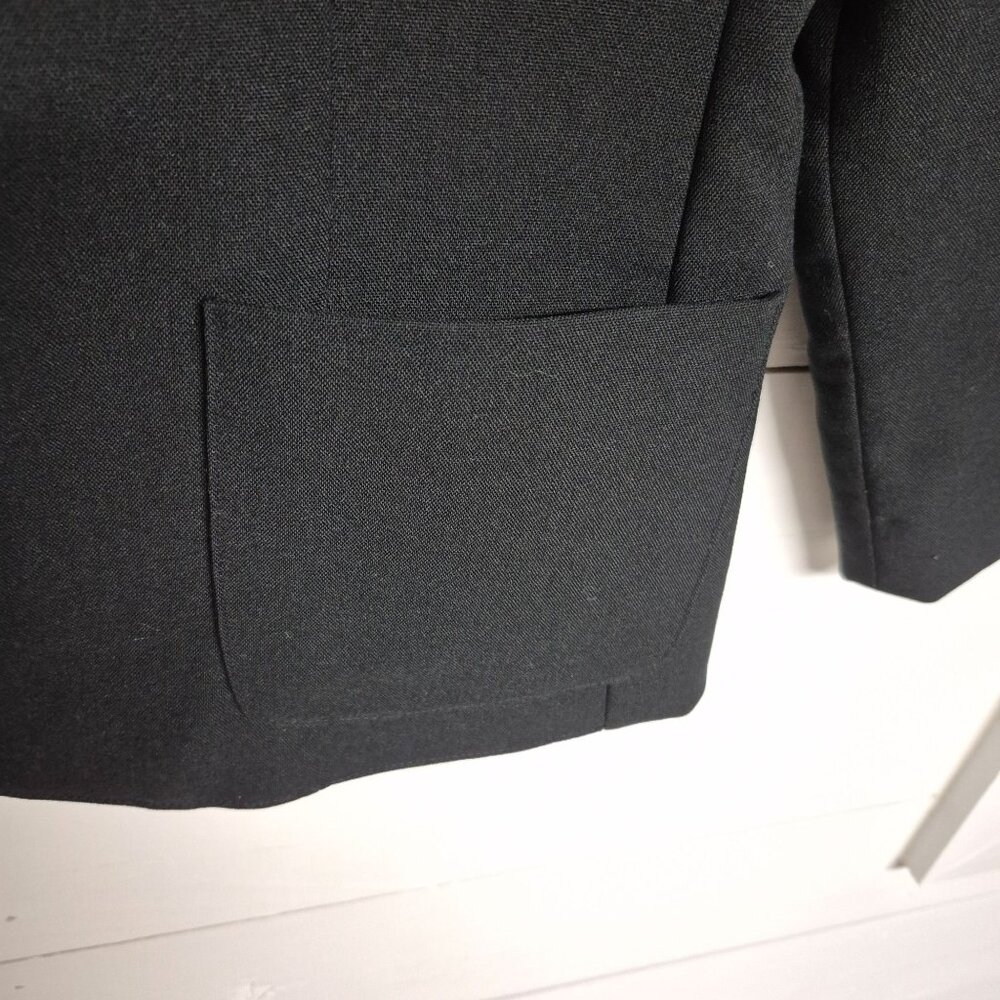 Glen Echo Sportswear Black Blazer Jacket Womens Sz M 2-Button Front Pockets - Picture 3 of 6